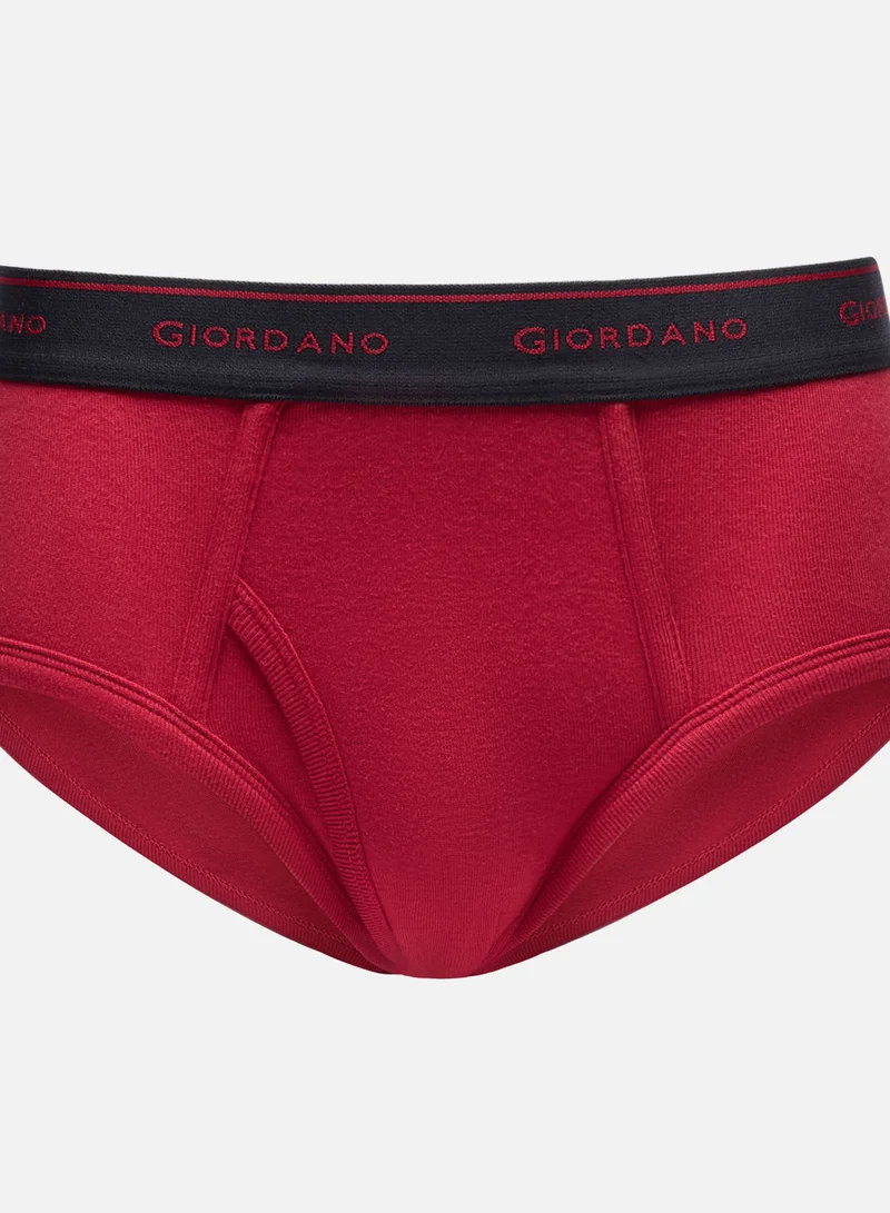 جيوردانو Men’s Classic Cotton Rib Briefs 6‑Pack Essentials